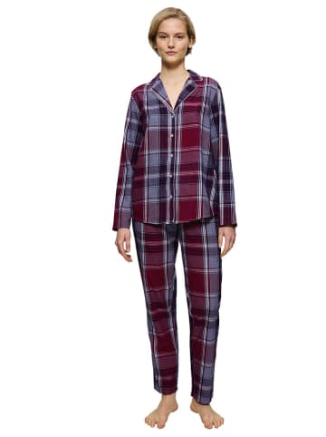 Triumph Pyjama auberginekleurig/blauw