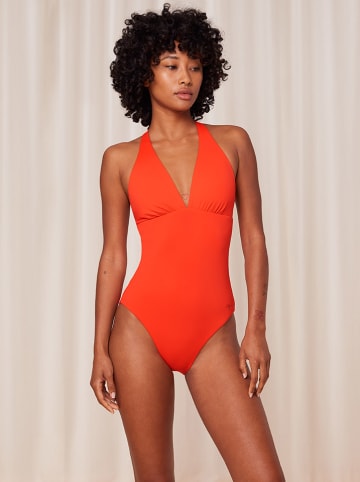 Triumph Wende-Badeanzug in Orange/ Braun
