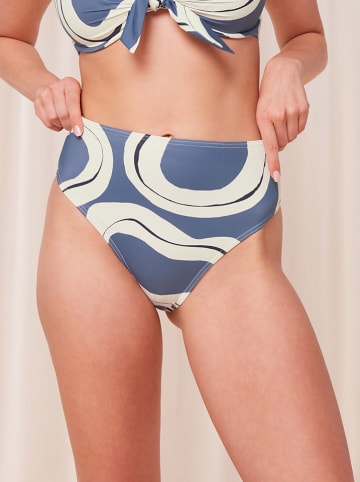 Triumph Bikini-Hose in Blau/ Weiß