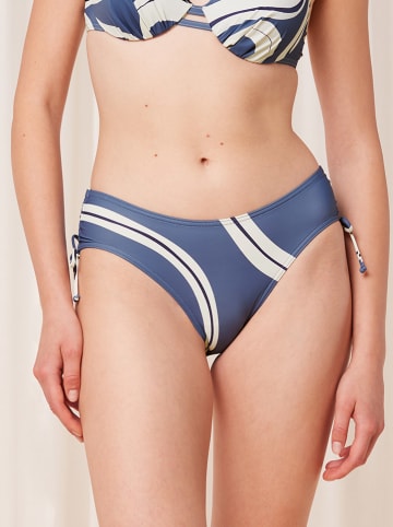 Triumph Bikini-Hose in Blau/ Weiß