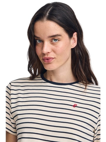 Polo Club Shirt in Creme/ Schwarz