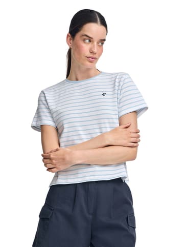 Polo Club Shirt in Weiß/ Hellblau