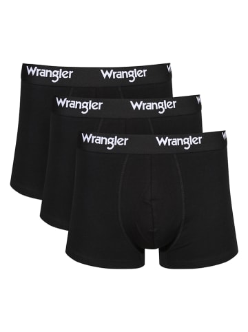 Wrangler 3er-Set: Boxershorts "Masson" in Schwarz