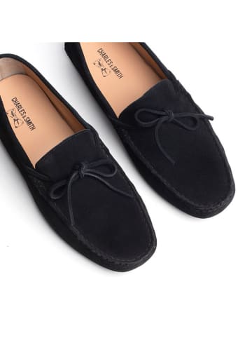 CHARLES & SMITH Leder-Mokassins "Johnny" in Schwarz