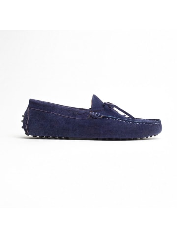 CHARLES & SMITH Leren mocassins "Johnny" donkerblauw