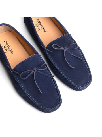 CHARLES & SMITH Leder-Mokassins "Johnny" in Dunkelblau