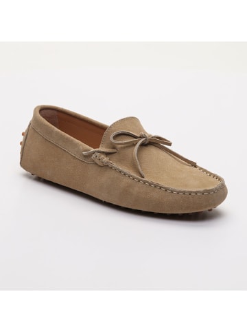 CHARLES & SMITH Leren mocassins "Johnny" beige