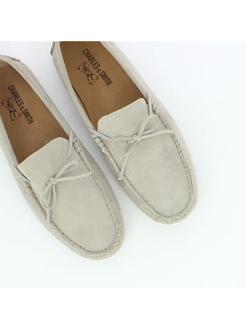 CHARLES & SMITH Leder-Mokassins "Johnny" in Creme