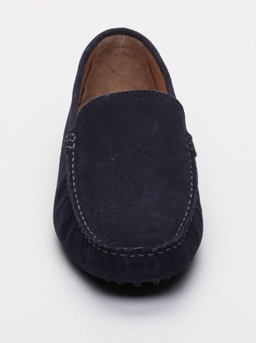 CHARLES & SMITH Leren mocassins "Lenny" donkerblauw