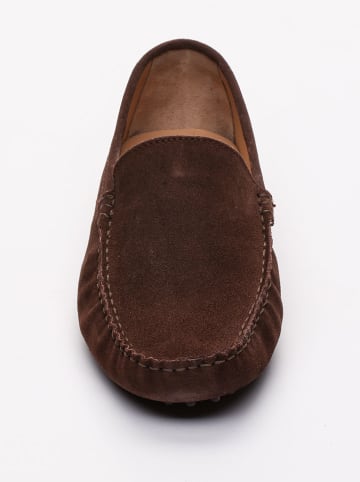 CHARLES & SMITH Leder-Mokassins "Lenny" in Braun