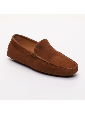 CHARLES & SMITH Leder-Mokassins "Lenny" in Hellbraun