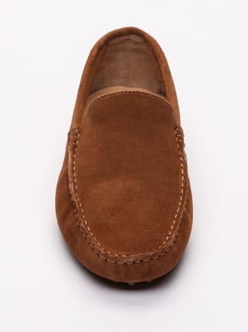 CHARLES & SMITH Leren mocassins "Lenny" lichtbruin