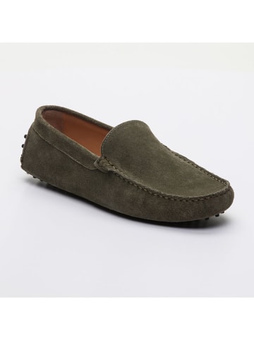 CHARLES & SMITH Leder-Mokasins "Lenny" in Khaki