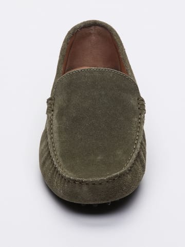CHARLES & SMITH Leder-Mokasins "Lenny" in Khaki