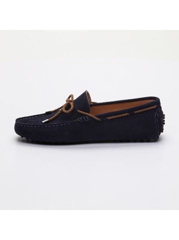 CHARLES & SMITH Leren mocassins "Butler" donkerblauw