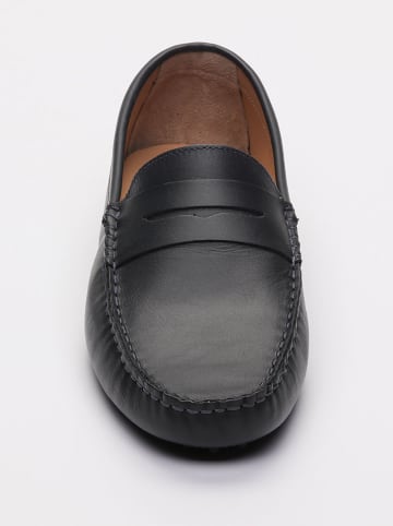 CHARLES & SMITH Leder-Mokassins "Cole" in Schwarz
