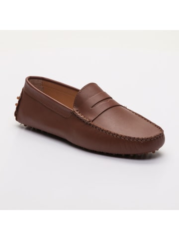 CHARLES & SMITH Leder-Mokassins "Cole" in Hellbraun