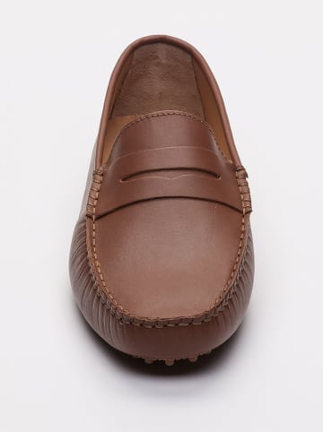 CHARLES & SMITH Leder-Mokassins "Cole" in Hellbraun
