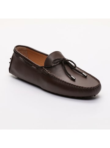 CHARLES & SMITH Leren mocassins "Butler" bruin