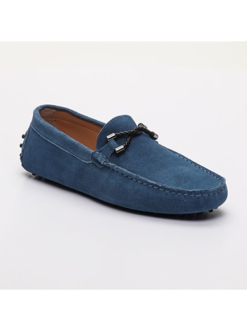 CHARLES & SMITH Leder-Mokassins "Tom" in Blau