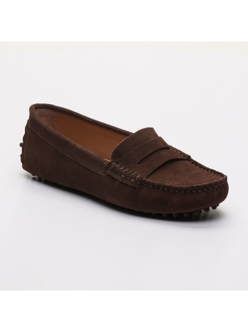 CHARLES & SMITH Leren mocassins "Thandie" bruin