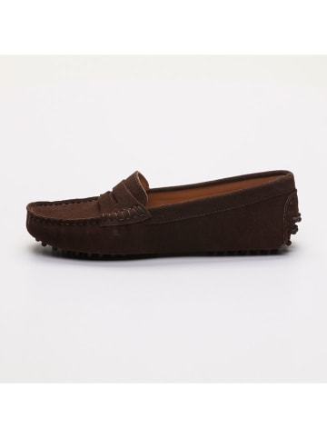 CHARLES & SMITH Leren mocassins "Thandie" bruin