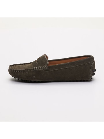 CHARLES & SMITH Leder-Mokassins "Thandie"  in Khaki