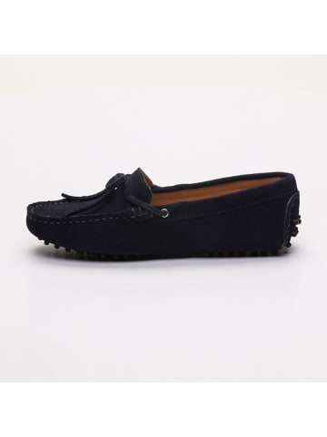 CHARLES & SMITH Leren mocassins "Newton" donkerblauw