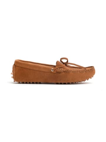 CHARLES & SMITH Leren mocassins "Newton" lichtbruin