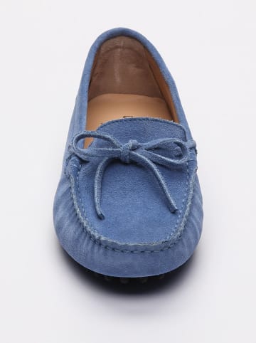 CHARLES & SMITH Leren mocassins "Newton" blauw