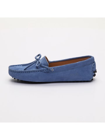 CHARLES & SMITH Leren mocassins "Newton" blauw