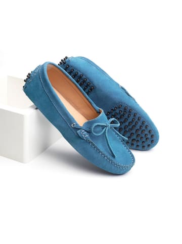 CHARLES & SMITH Leder-Mokassins "Newton" in Blau