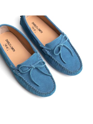 CHARLES & SMITH Leder-Mokassins "Newton" in Blau