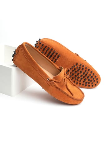 CHARLES & SMITH Leder-Mokassins "Newton" in Orange
