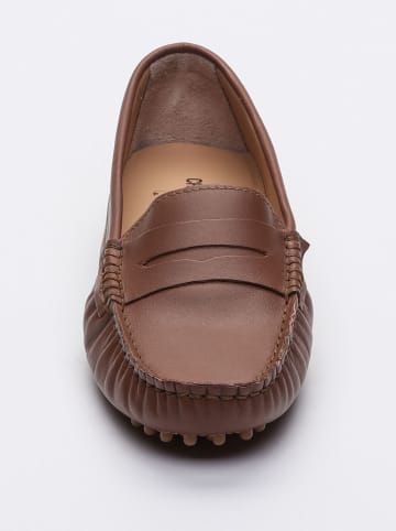 CHARLES & SMITH Leder-Mokassins "Thandie" in Braun