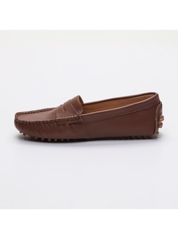 CHARLES & SMITH Leder-Mokassins "Thandie" in Braun