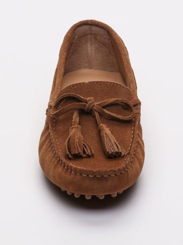 CHARLES & SMITH Leren mocassins "January" lichtbruin