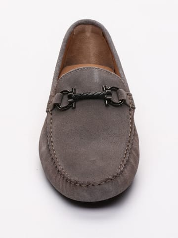 CHARLES & SMITH Leren mocassins "Trenton" grijs