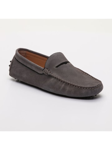 CHARLES & SMITH Leder-Mokassins "Darren" in Grau