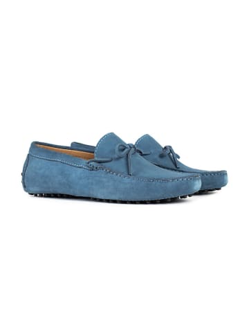 CHARLES & SMITH Leder-Mokassins "Johnny" in Hellblau