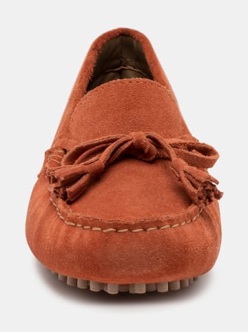 CHARLES & SMITH Leren mocassins "January" oranje