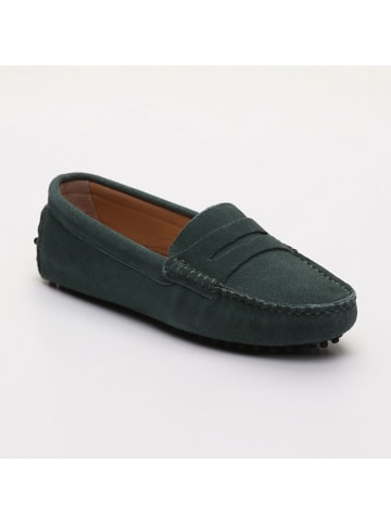 CHARLES & SMITH Leren mocassins "Thandie" groen