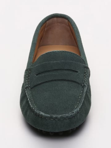 CHARLES & SMITH Leren mocassins "Thandie" groen