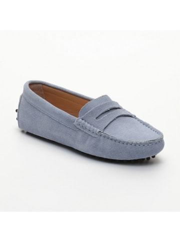 CHARLES & SMITH Leder-Mokassins "Thandie" in Hellblau