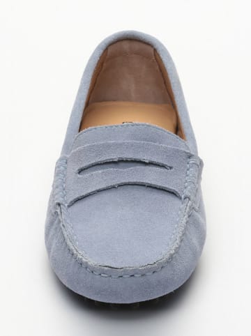 CHARLES & SMITH Leder-Mokassins "Thandie" in Hellblau