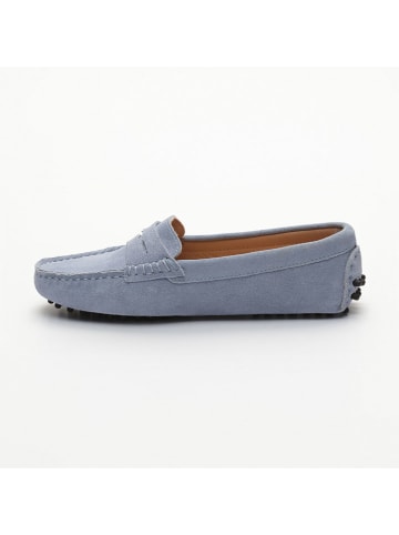 CHARLES & SMITH Leder-Mokassins "Thandie" in Hellblau