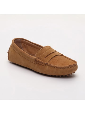 CHARLES & SMITH Leren mocassins "Thandie" lichtbruin