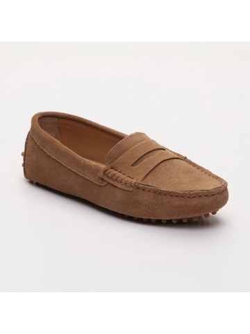 CHARLES & SMITH Leren mocassins "Thandie" lichtbruin