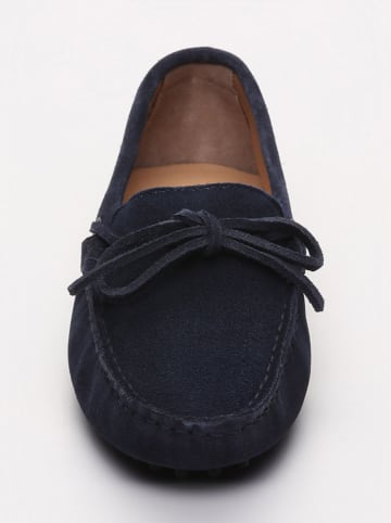 CHARLES & SMITH Leren mocassins "Newton" donkerblauw