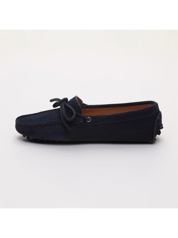 CHARLES & SMITH Leren mocassins "Newton" donkerblauw